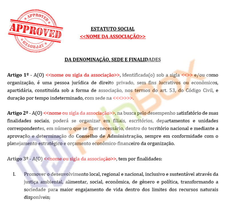 Instrumento de Fundação de Associação de Defesa do Meio Ambiente e Desenvolvimento Sustentável - Imagem 3