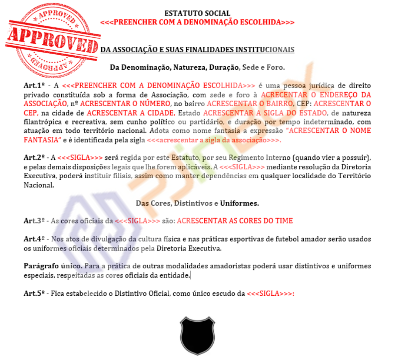 Instrumento de Fundação Time de Várzea - Imagem 3