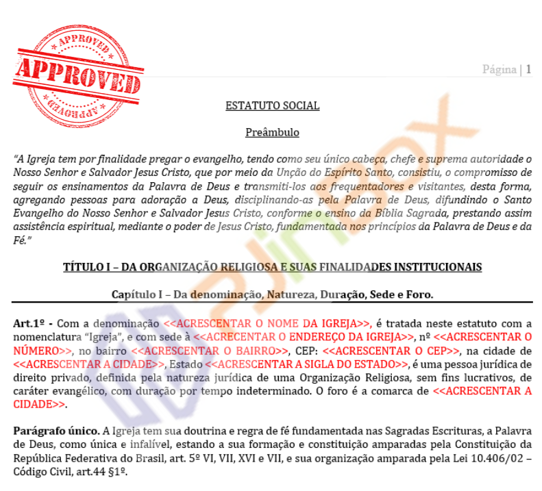 Instrumento de Fundação de Igreja Evangélica - Mandatos da Administração com prazos distintos - Imagem 4